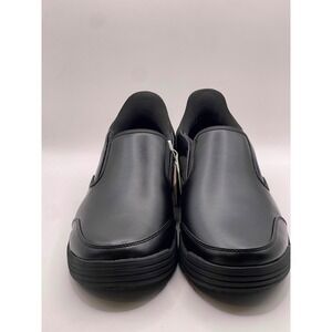 Nunn Bush Work Black Slip On Shoes Slip Resistant Mens 8W Women 10W